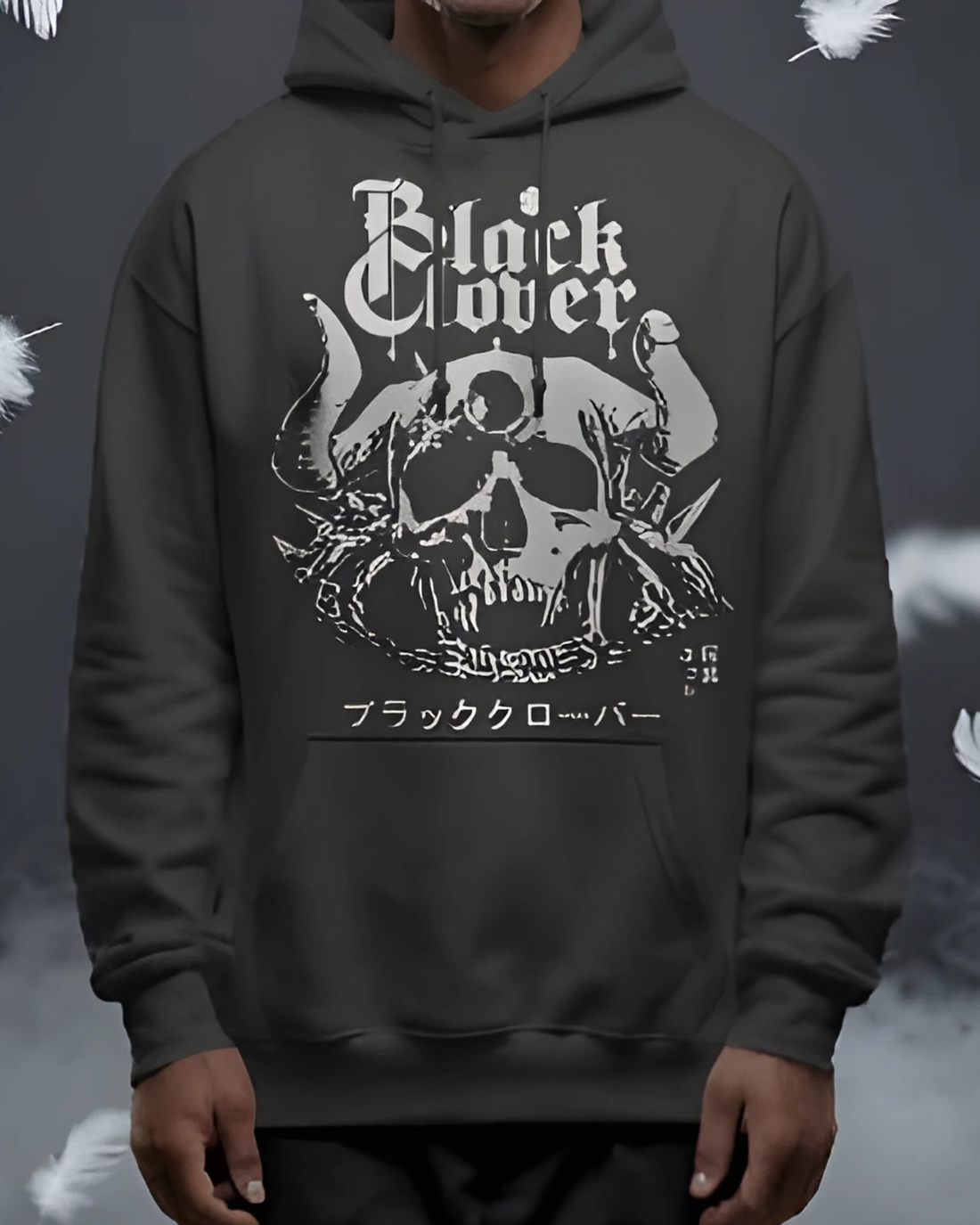 Black Clover Skull Edition Hoodie con capota