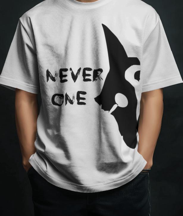 Never one oversized T-shirt - blanca